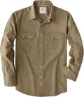 Pearl Snap Shirts for Men Long Sleeve Lightweight Cotton Plaid - Retro