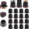Round Silicone Chair Leg Floor Protectors with Felt - Quiet