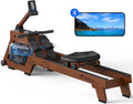 MERACH Foldable Water Rowing Machine: 400LBS Capacity, Dedicated Monitor