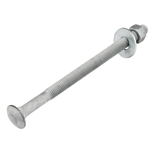 1/2in x 9in Galvanized Carriage Bolt Kit for Heavy Duty Use