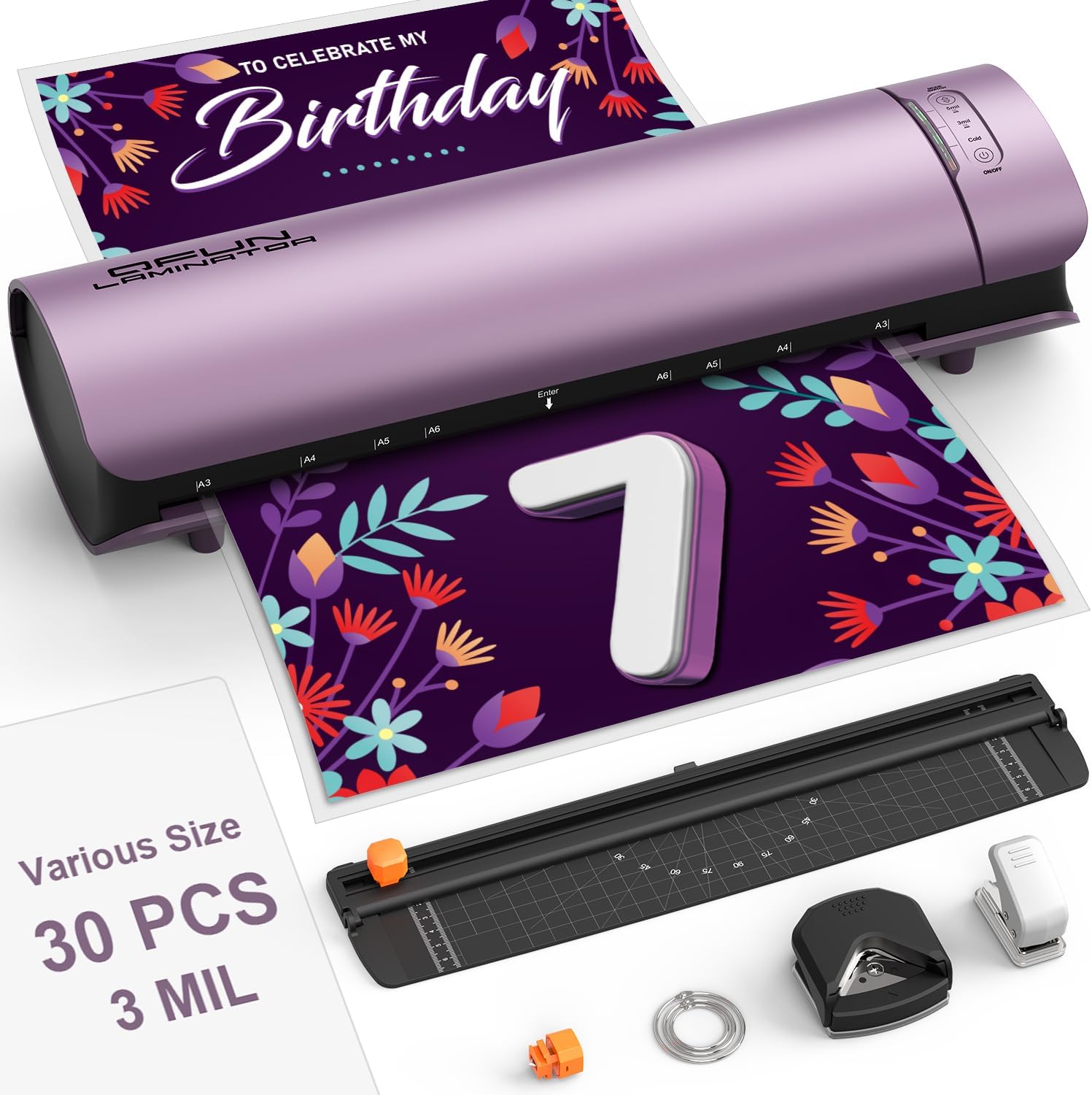 Qfun 13 Laminator: Fast Warm-Up, Multi-Size Sheets