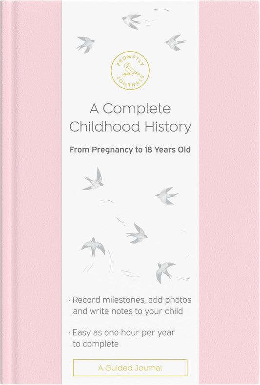 Complete Childhood History Journal for Busy Parents - Blush Pink