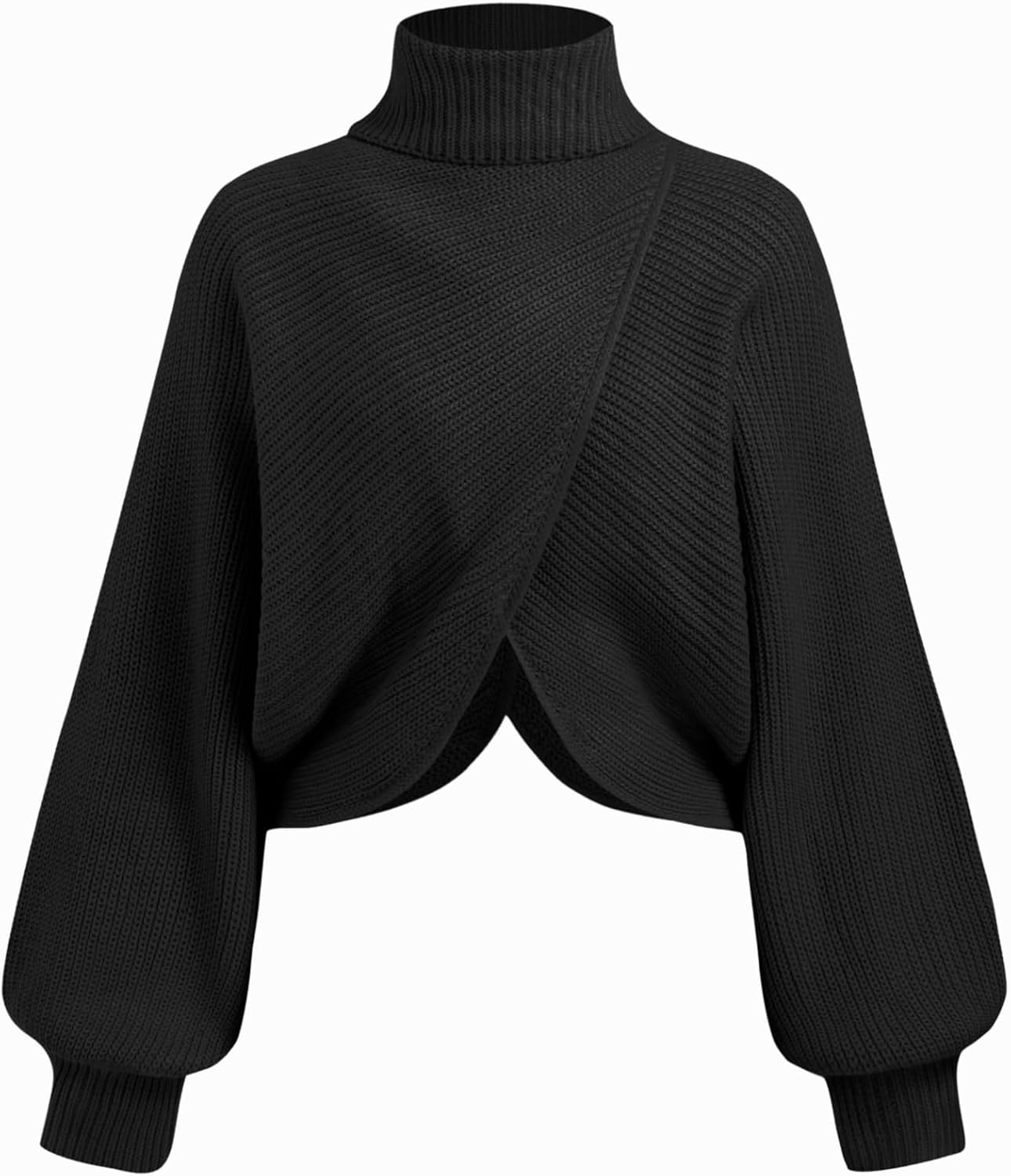 Cropped Turtleneck Sweater for Women - Stylish Fall Outfit