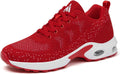 Womens Breathable Knitted Running Sneakers - Arch Support