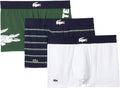Lacoste Men's Cotton Stretch Big Croc Print Trunks, 3-Pack Underwear