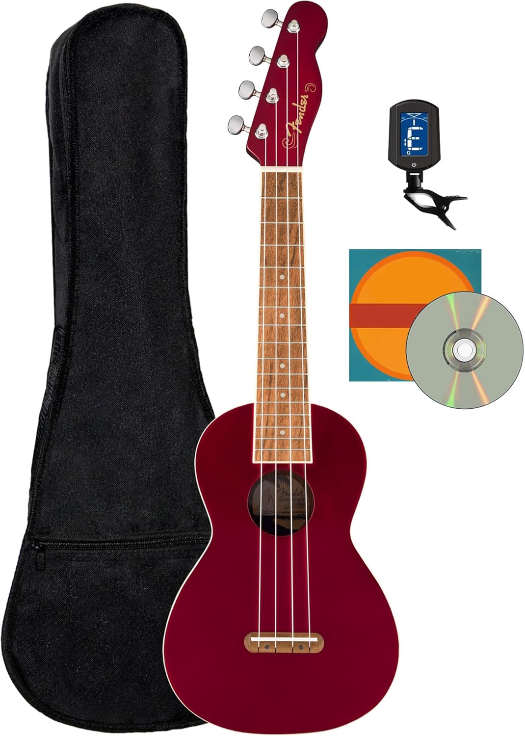 Fender Monterey Concert Ukulele Bundle with Gig Bag and Tuner