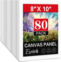 Canvas Boards for Painting 8x10 80 Pack - Value Set for Practice
