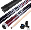Pool Cue Kit - Stained Maple 58 in Cue with Hard Case and Accessories