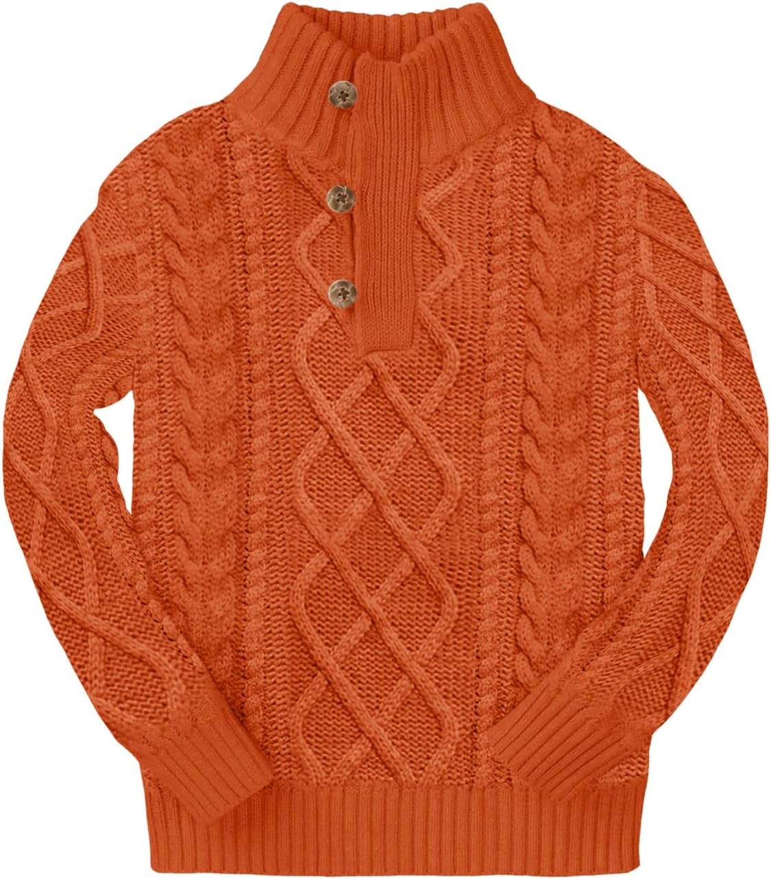 Kingdenergy Kids Sweaters Boys Turtleneck Cable Knit Pullover