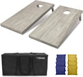 GoSports 4 ft x 2 ft Regulation Wooden Cornhole Set - Classic Stained