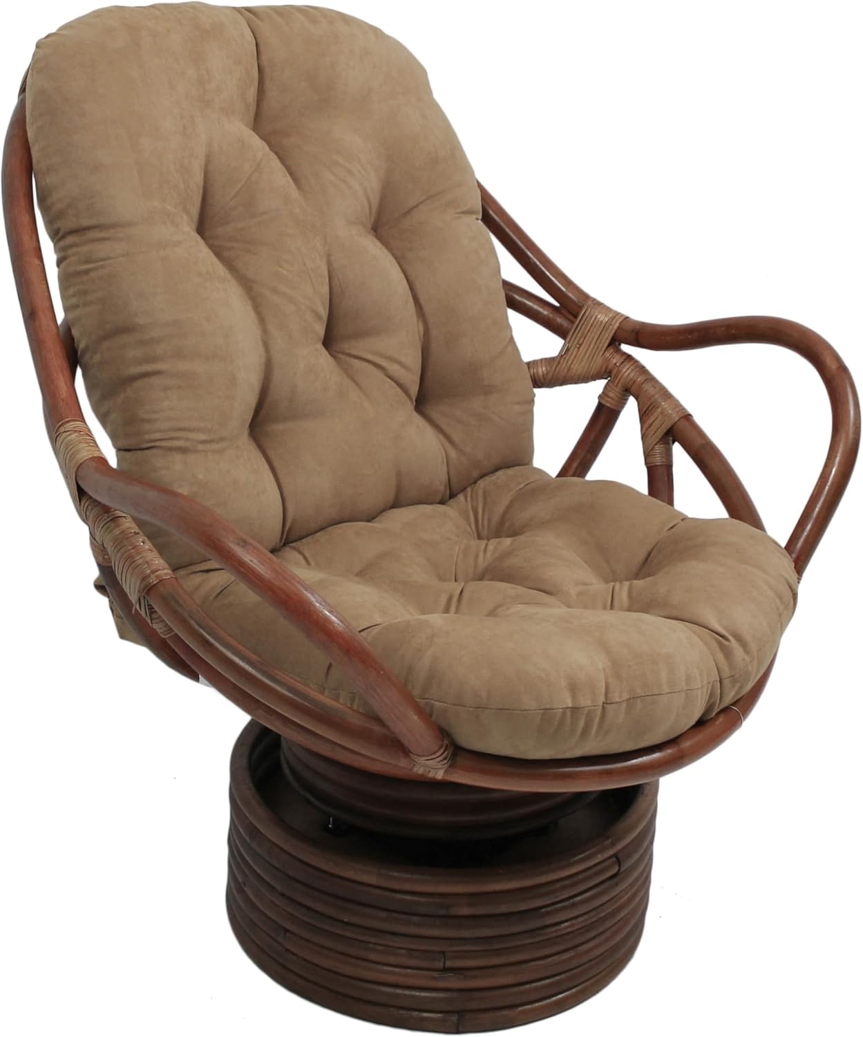 Blazing Needles High Back Chair Cushion in Java for Comfort