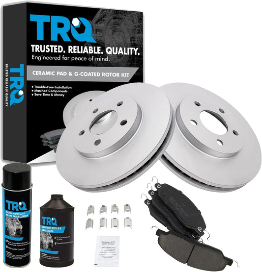 TRQ Front Brake Pad & Rotor Kit for 2005-2010 Ford Mustang