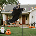 Outdoor Halloween Skeleton Reaper Decoration 7.8 ft - Wind-Powered