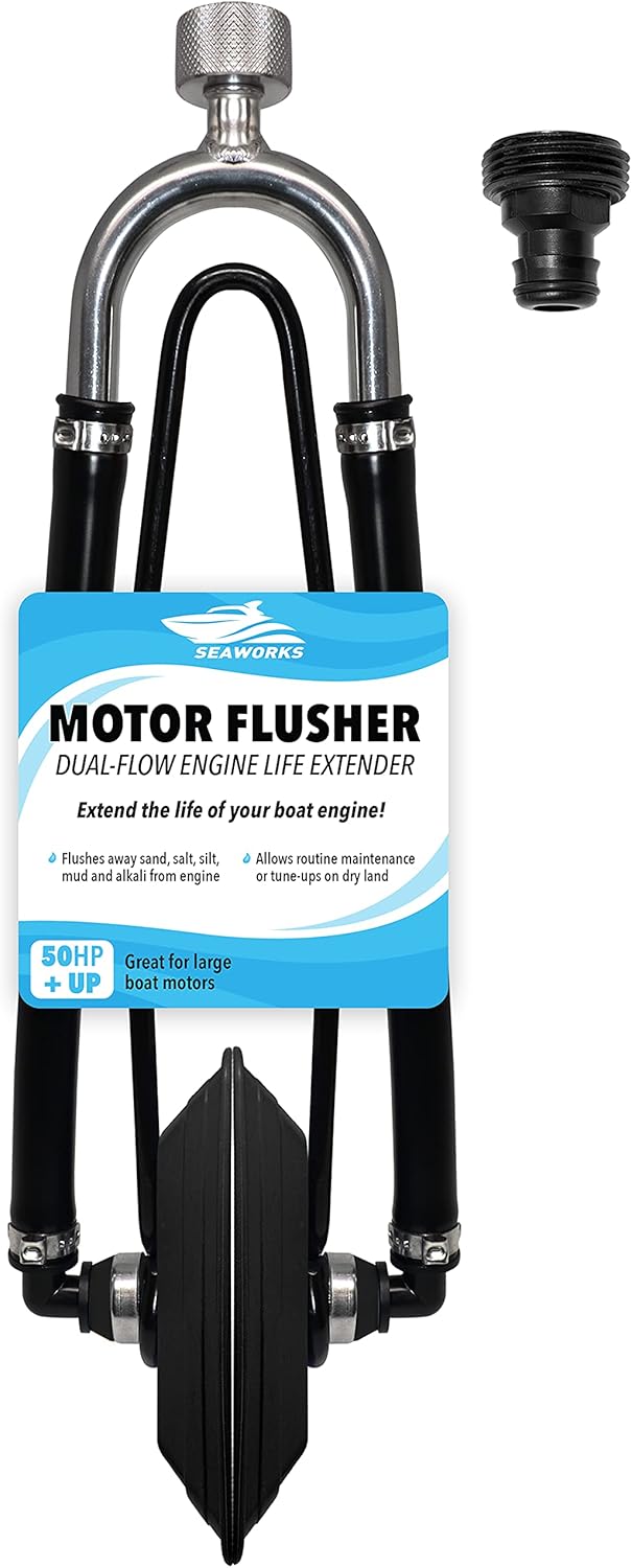 Steel Dual Feed Muff Style Heavy Duty Boat Motor Flusher