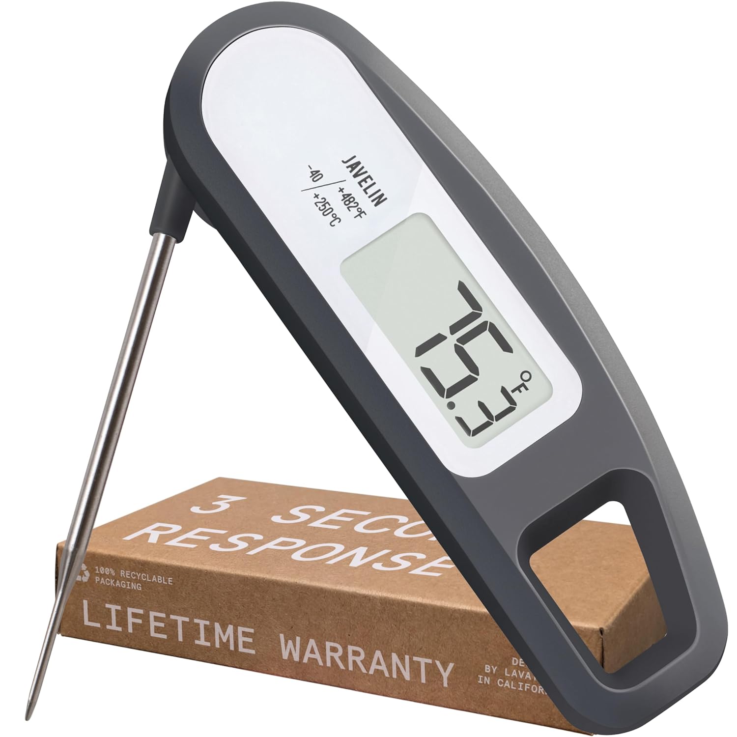 Lavatools 2-Sec Instant Read Thermometer, Compact & Water-Resistant