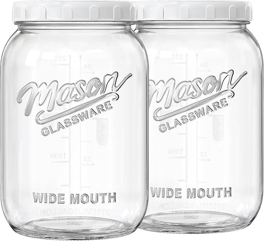 1 Gallon Glass Jar with Lid - Perfect for Food Storage Needs