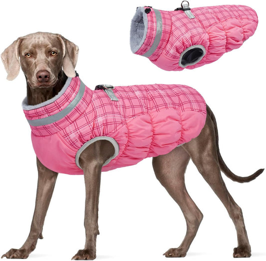 FUAMEY Dog Coat for Large Dogs - Waterproof Winter Jacket