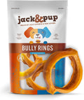 Bully Rings for Dogs 8 Pack, 4 in Bully Bones - Long Lasting Chews