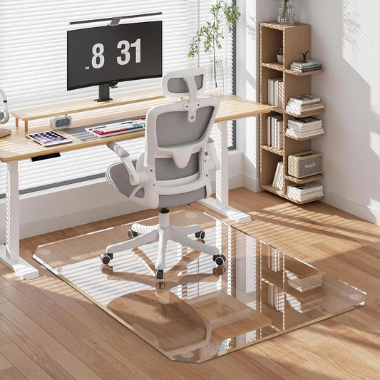 VSARHouse Beveled Edge Tempered Glass Office Chair Mat Review