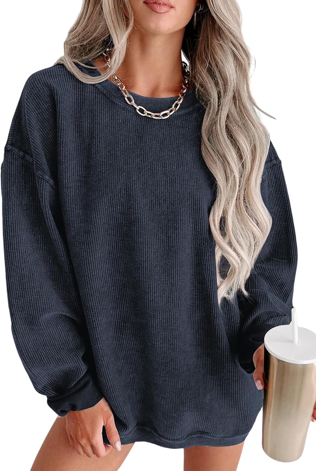 Women's Casual Corduroy Sweatshirts for Fall and Winter Style