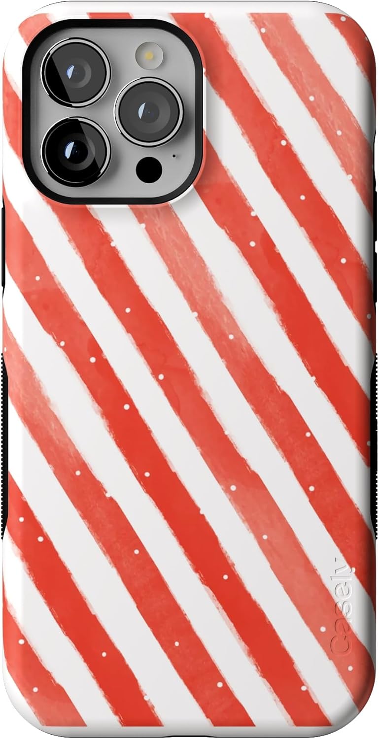 Casely iPhone 13 Pro Max Case - Candy Cane Lane Design