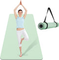 Extra Wide Yoga Mat 72 x 32 in - Thick Non-Slip TPE Mat for Taller