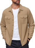 COOFANDY Men's Polar Fleece Shacket - Warm, Casual Shirt Jacket