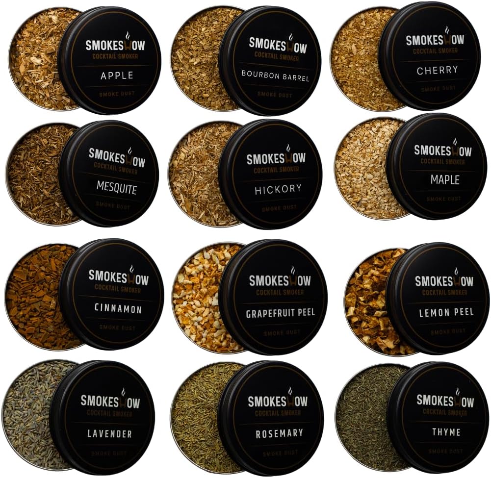 Wood Chips for Cocktail Smoker - 12 Unique Flavors to Explore