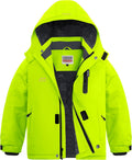 WULFUL Boy's Waterproof Ski Jacket - Warm Fleece Lined Snow Coat