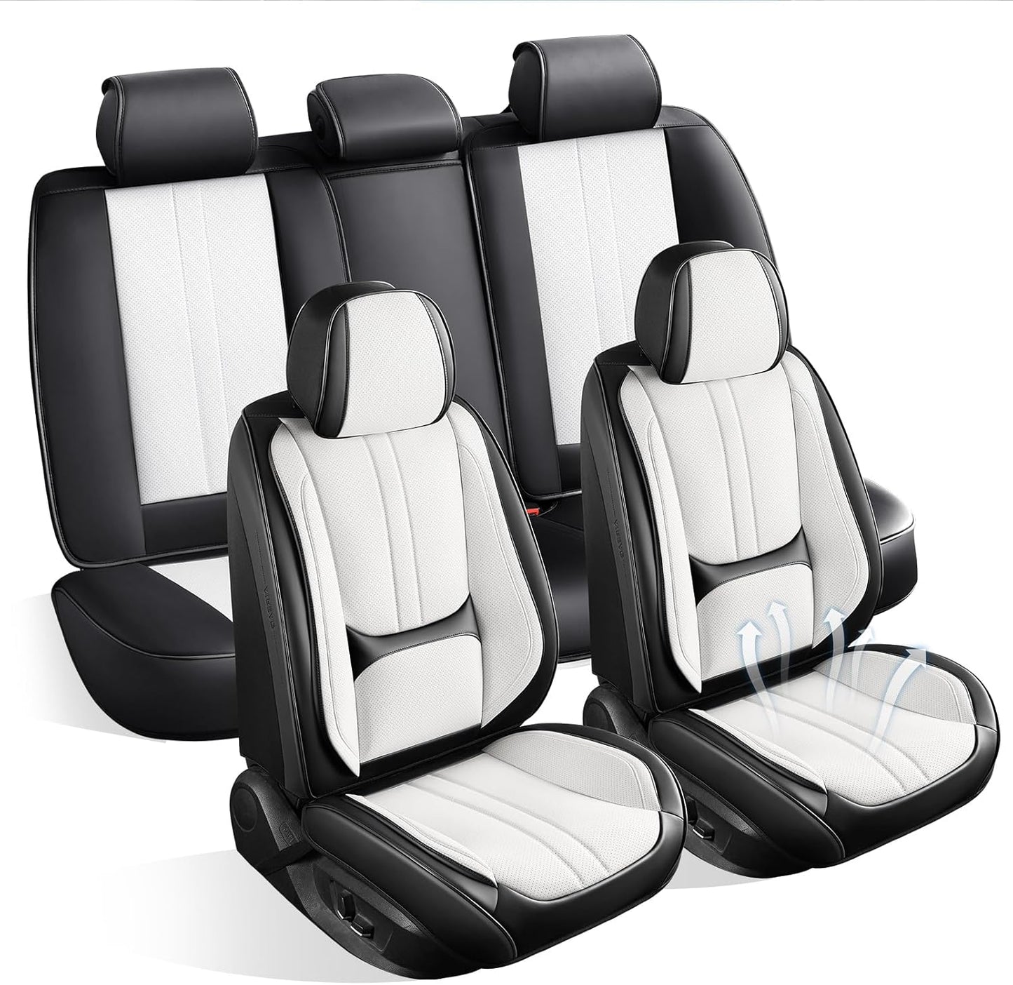 Luxury Leather Car Seat Covers Full Set for Honda HRV 2016-2025