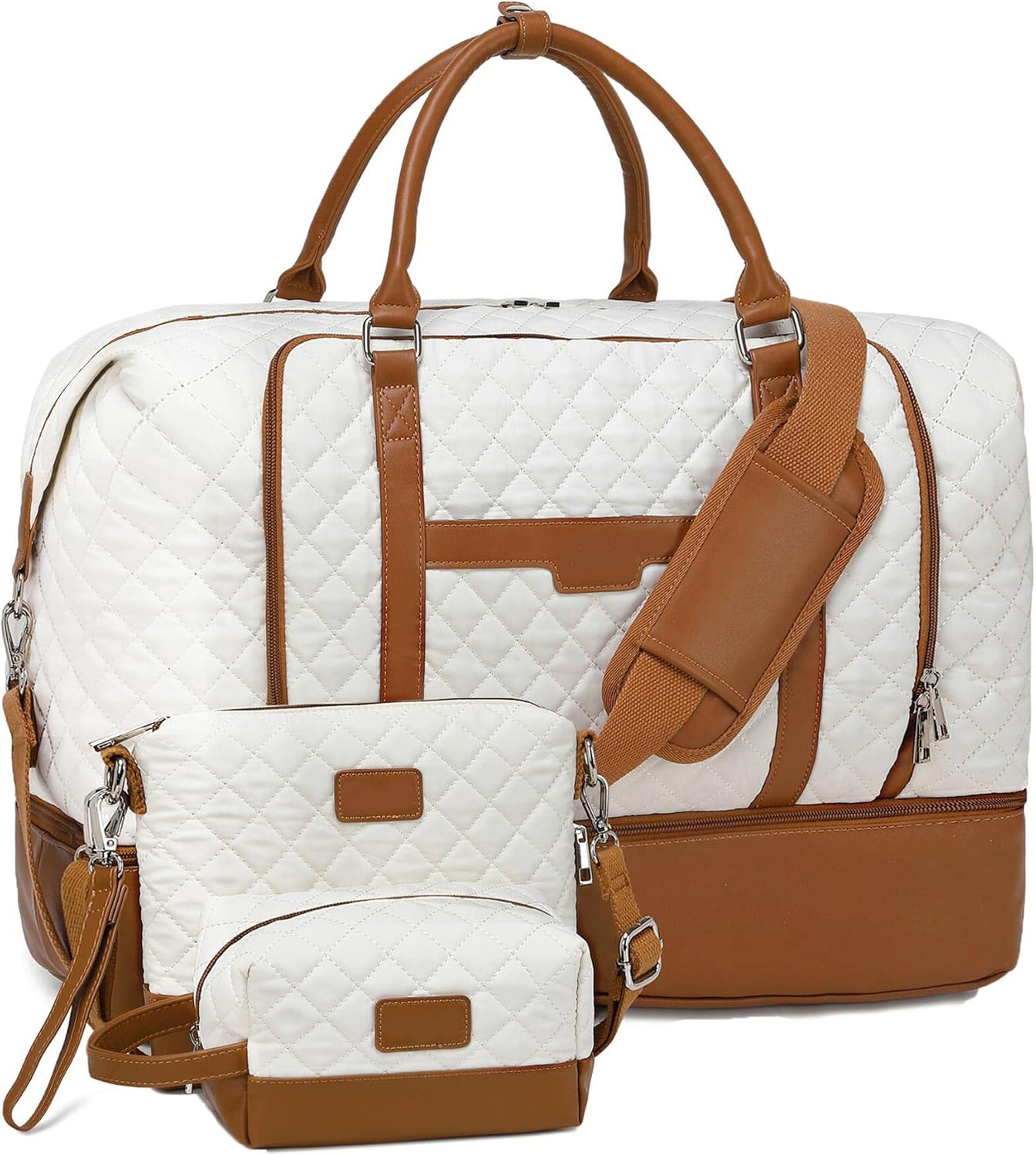 Large Travel Duffel Bag for Women with Shoe Compartment