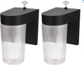 LIT-PaTH Dusk to Dawn Outdoor Wall Lantern 2-Pack - Bright Durable LED
