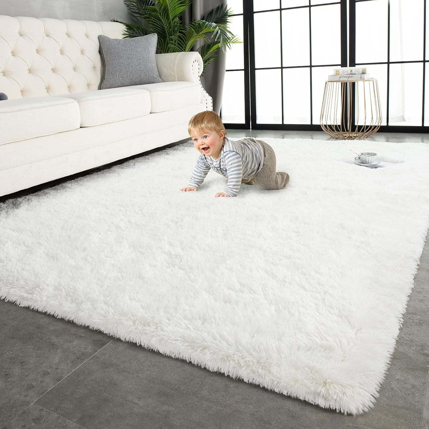 Super Soft Shaggy Rugs for Living Room and Bedroom Decor