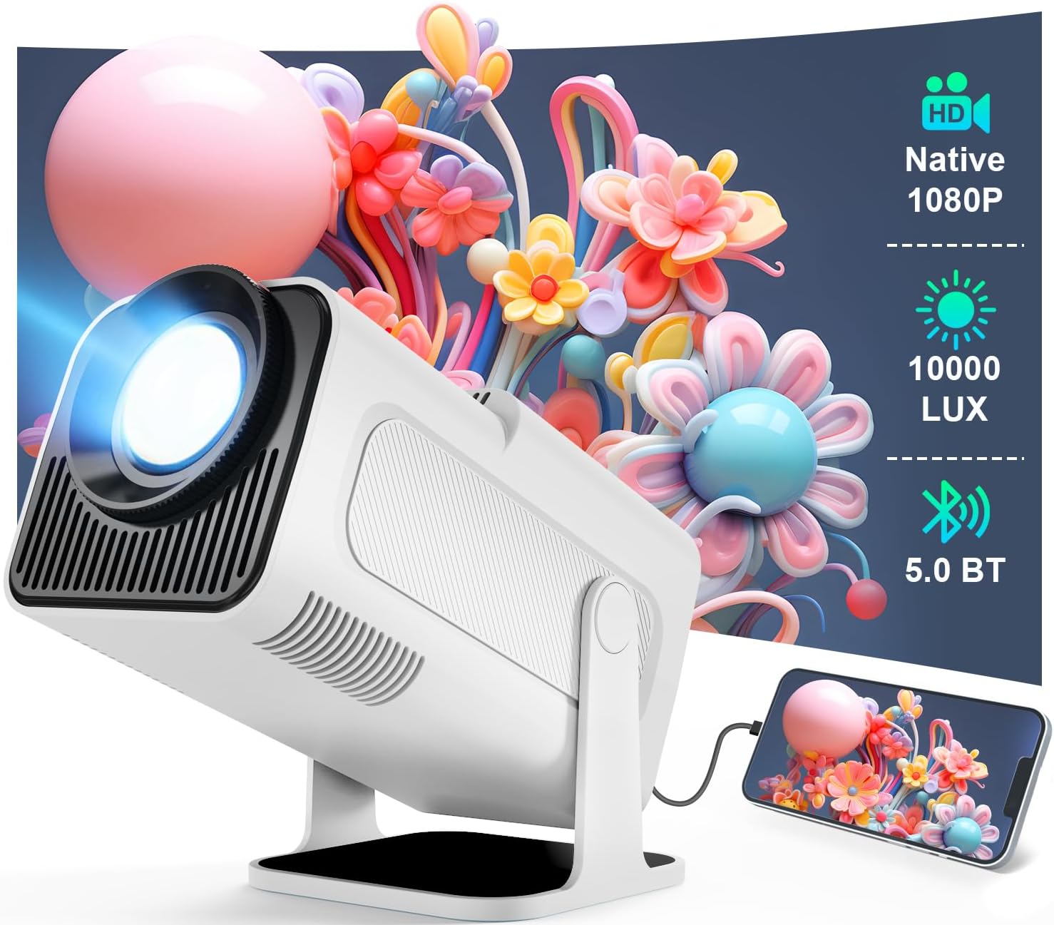 Magcubic 1080P Mini Projector: Portable Home Entertainment