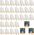 4 x 4 in Mini Canvases with Easels 32 Pack - Small Painting Set
