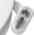 Left Handed Bidet Attachment with Dual Nozzle for Easy Cleaning