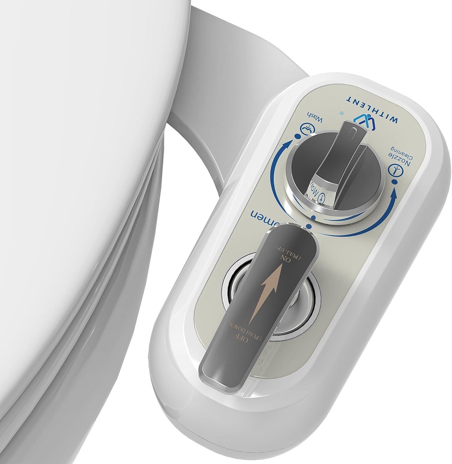 Left Handed Bidet Attachment with Dual Nozzle for Easy Cleaning