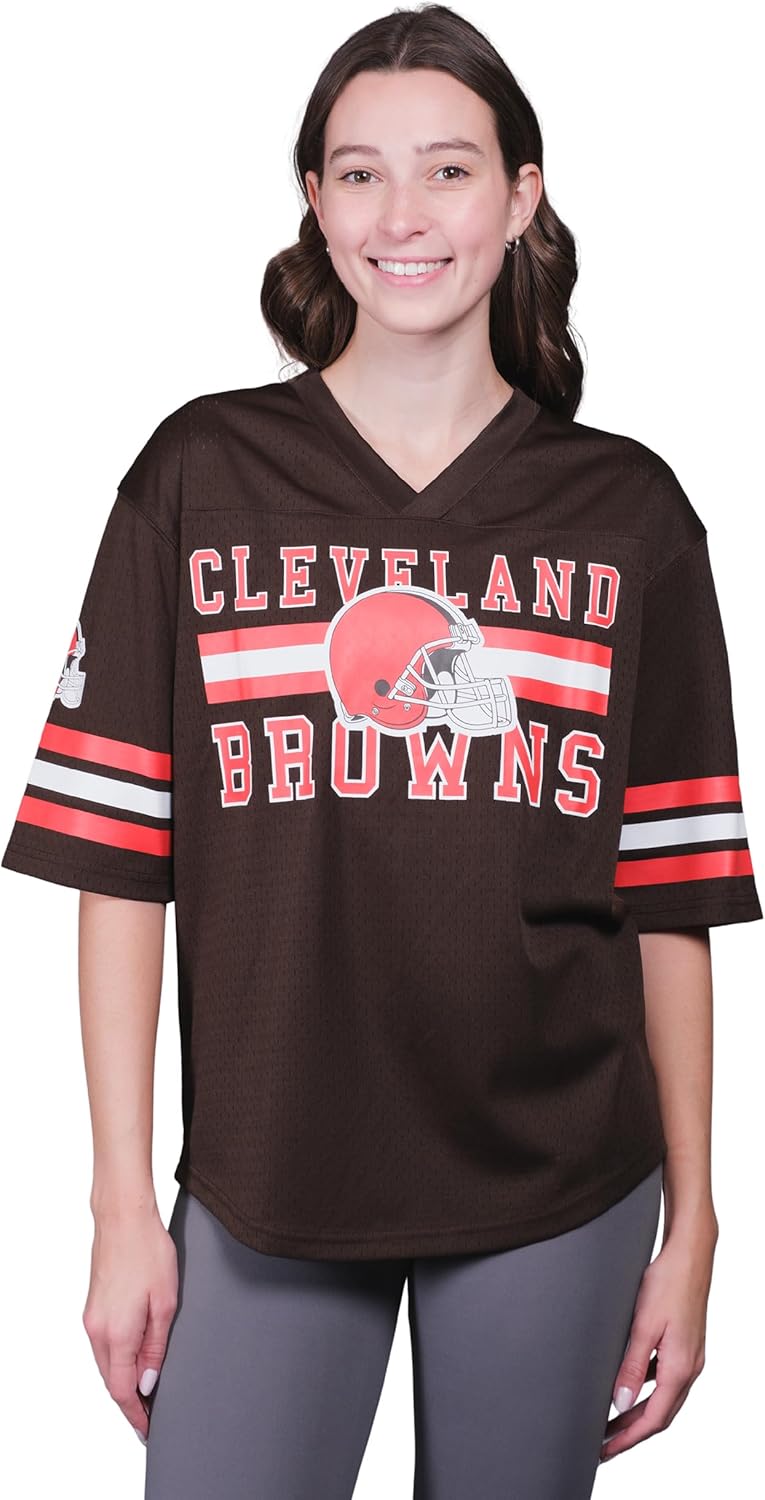 Ultra Game Women's NFL Official Soft Mesh Vintage Gameday Shirt