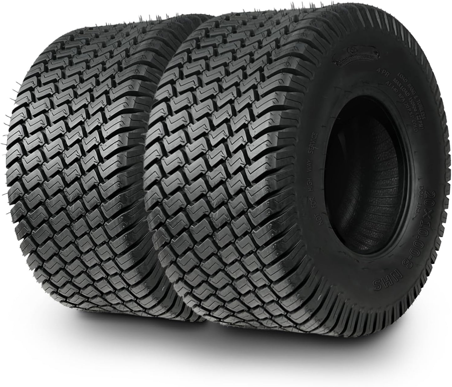 TRIPOWER 20x10.00-8 Lawn Mower Tires for Garden Tractors