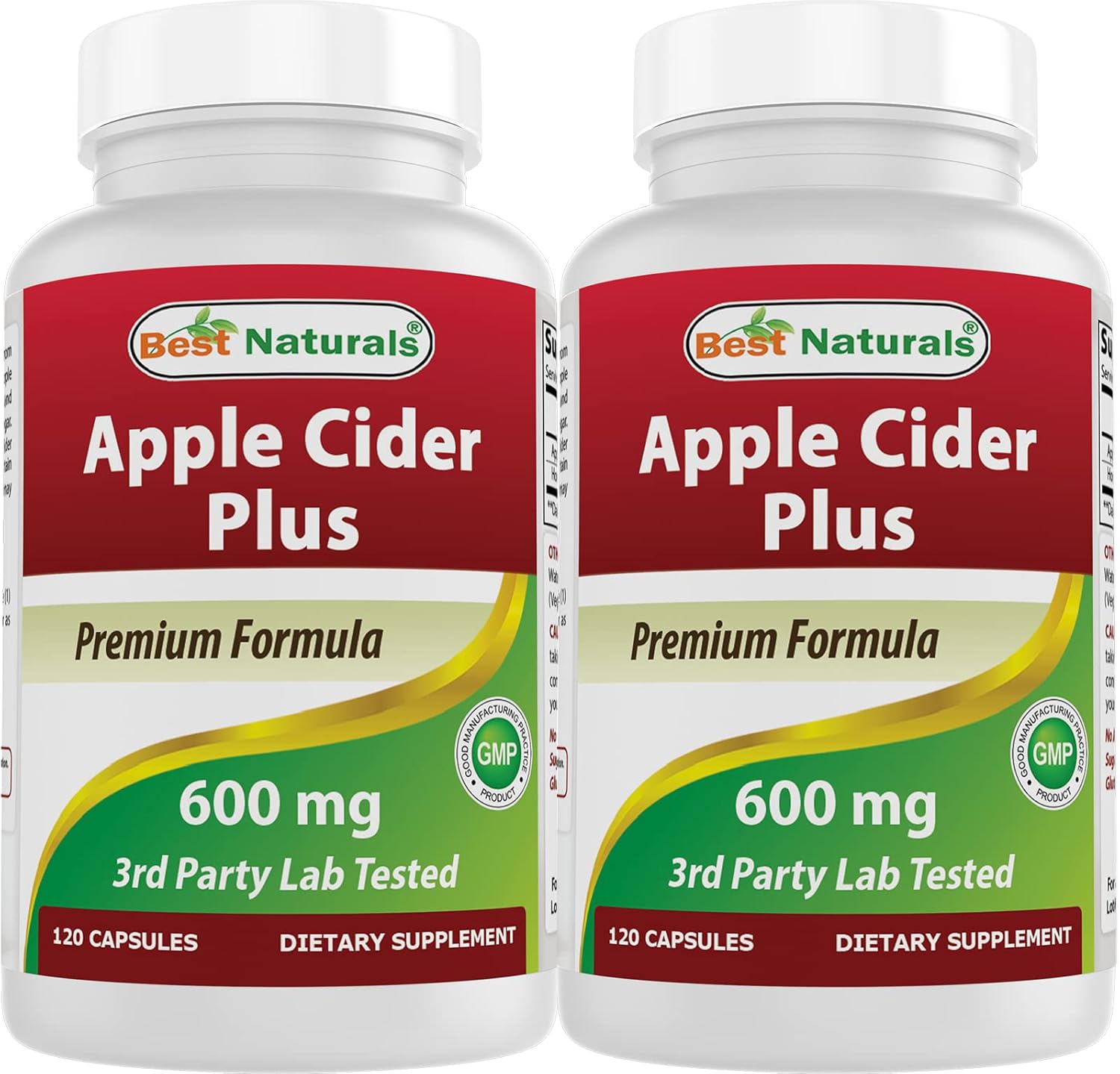 Apple Cider Vinegar Capsules 600 Mg - Digestive Health Duo