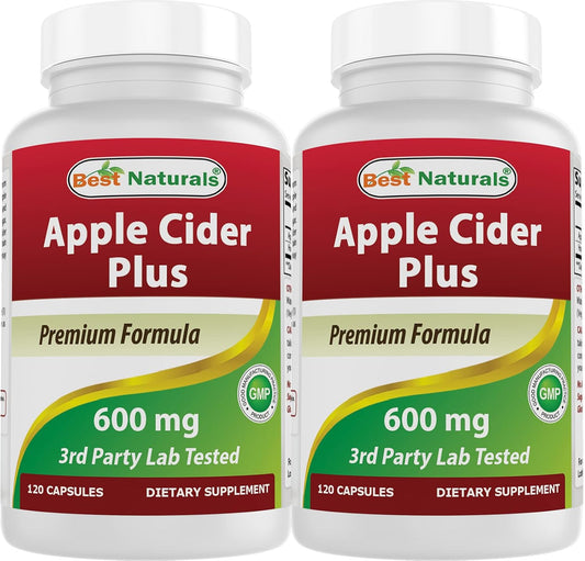 Apple Cider Vinegar Capsules 600 Mg - Digestive Health Duo