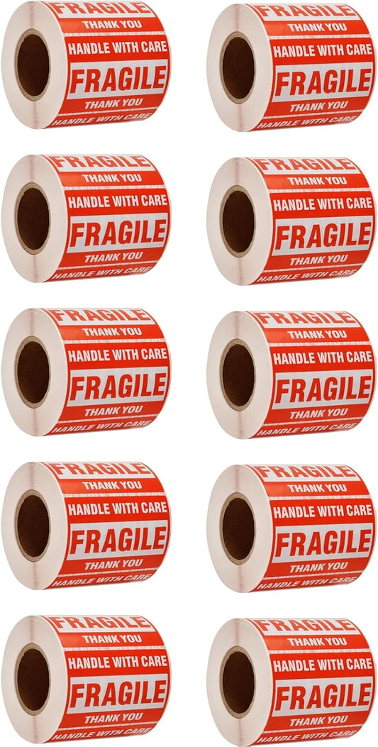 Immuson Fragile Handle with Care Warning Tape for Shipping