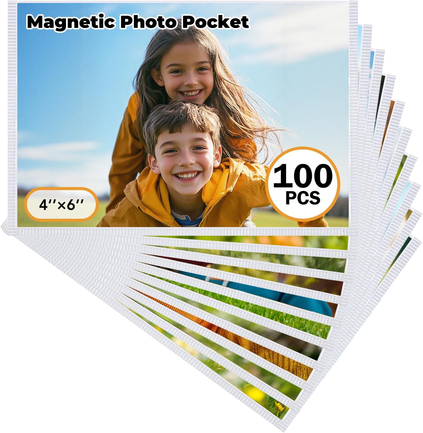 Magnetic Picture Frames for Refrigerator 4x6, 100 Pcs Set