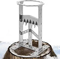 Firewood Kindling Splitter Manual Log Wedge - Safe Heavy Duty