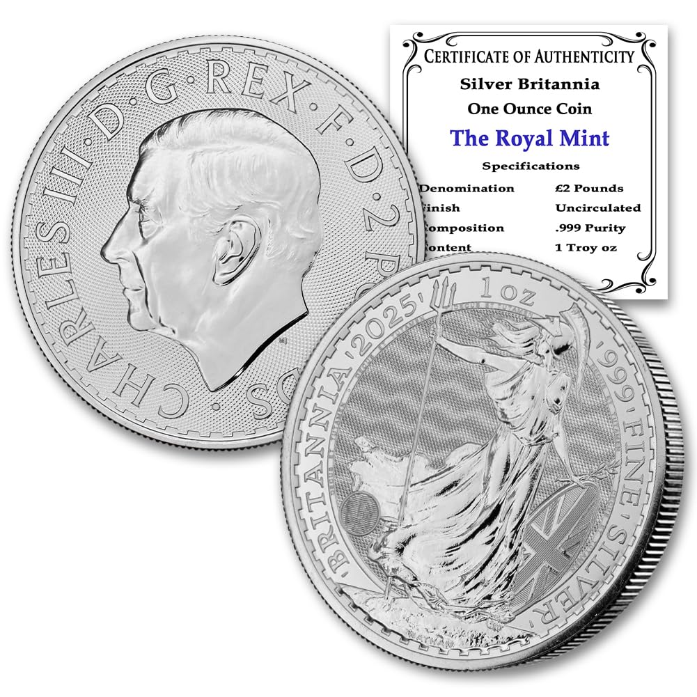 2025 1 oz British Silver Britannia Coin Brilliant Uncirculated