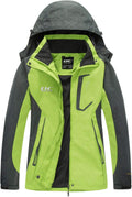 Women's Waterproof Rain Jacket with Hood - Lightweight, Lined