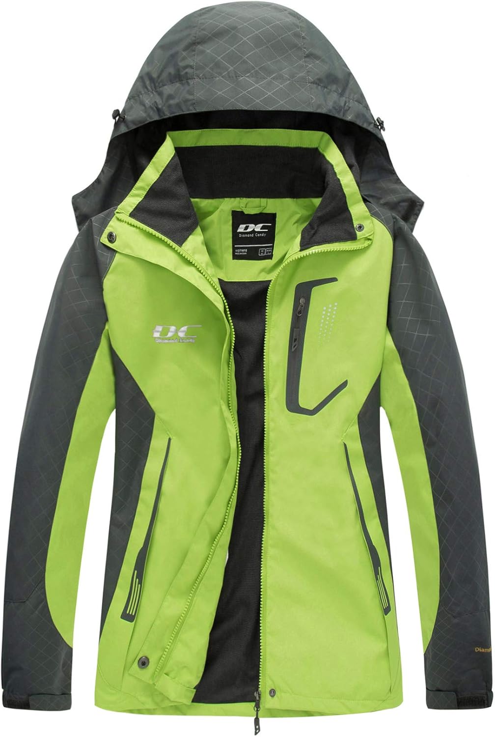 Diamond Candy Women's Waterproof Rain Jacket for Outdoor Activities