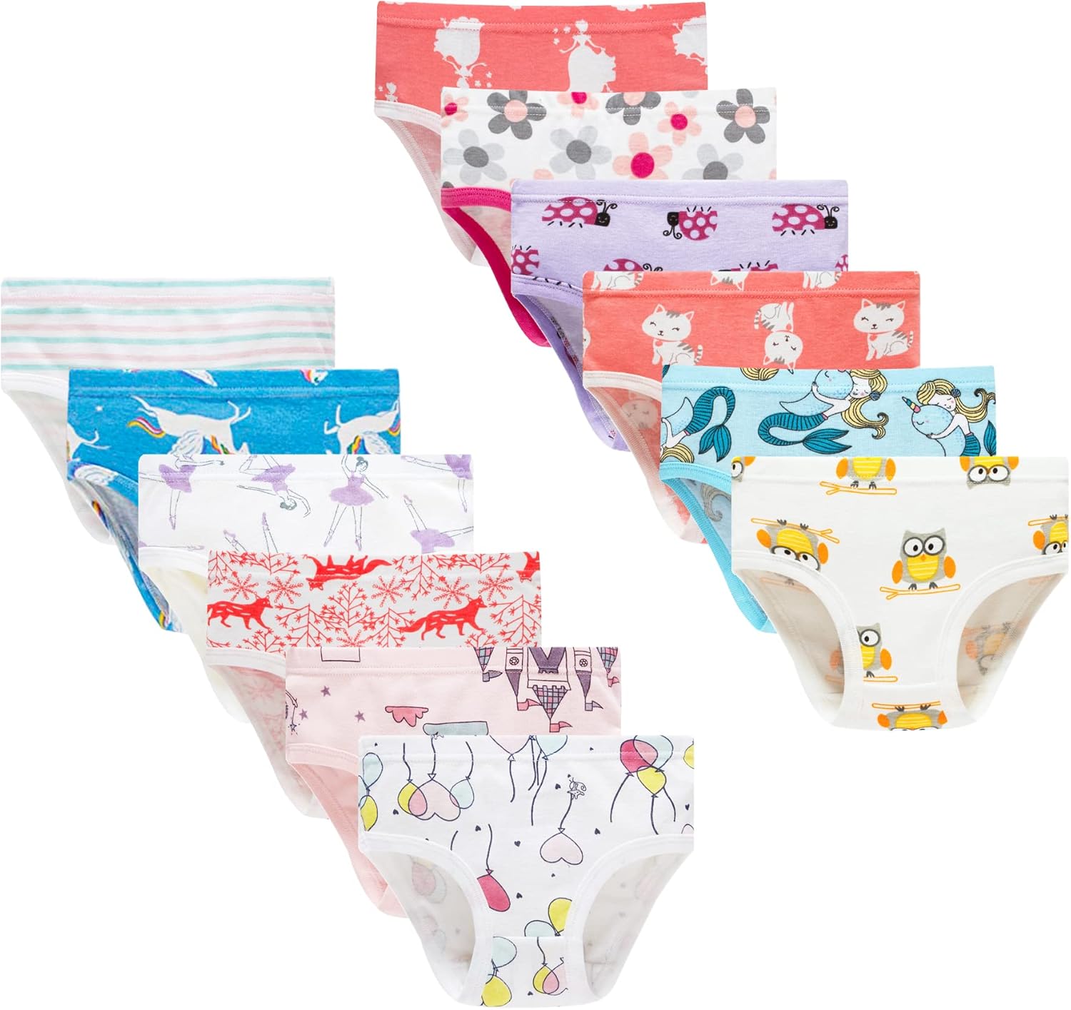 Barara King Little Girls' Soft Cotton Underwear for Comfort