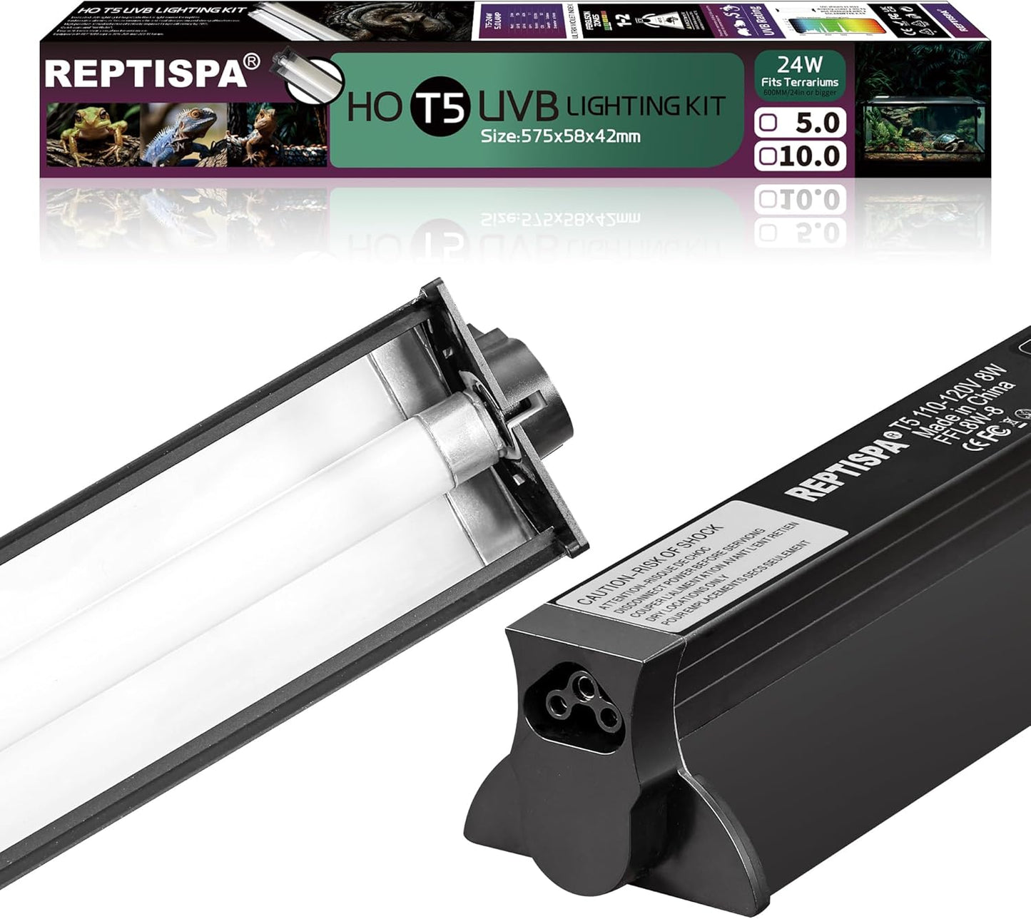T5 HO UVB Lighting Combo Kit for Reptiles and Amphibians