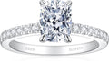 Elspeth 925 Sterling Silver Engagement Ring - Sparkling (Style FVGC)